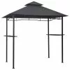 Vida XL International B.V. VidaXL BBQ Gazebo Anthracite Steel Outdoor Canopy Shelter Party Tent Marquee
