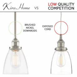 Kira Home Porter 8" Pendant Light, Glass Shade, Dimmable, Adjustable Height -Ceiling Lighting Shop c3a15ead00d3b1c7 8691 w800 h800 b1 p0