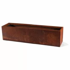 Veradek Metallic Series Corten Steel Railing Planter, 36"