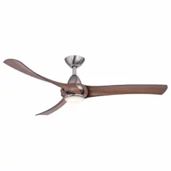 Wind River Ceiling Fans Droid LED Nickel Walnut Ceiling Fan