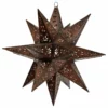 Quintana Roo Tin Moravian Star Pendant Light, Antique, 20", Mount