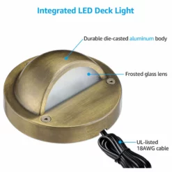 W86 Trading Co., LLC LEONLITE 12-Pack Hemisphere LED Deck Light 3000K Warm White Bronze -Ceiling Lighting Shop c50188a8009b20d7 4081 w800 h800 b1 p0