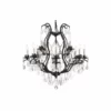 Harrison Lane Wrought Iron Crystal Chandelier 12-Light