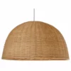 KOUBOO Handwoven Wicker Dome Pendant Light, Natural Brown