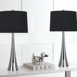 Lumisource 29.5" Polished Nickel Mirrored Metal Table Lamp, Set Of 2 -Ceiling Lighting Shop c6612cbd027d107a 9879 w800 h800 b0 p0