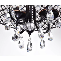 Edvivi Lighting Marya 4-Light Oil Rubbed Bronze Round Beaded Drum Chandelier Crystals Glam -Ceiling Lighting Shop c67170950d72adc7 1476 w800 h800 b0 p0