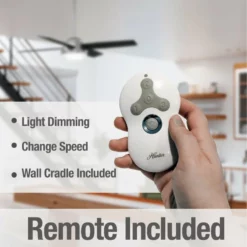 Hunter Fan Company 52" Dempsey Brushed Nickel Ceiling Fan With Light/Remote -Ceiling Lighting Shop c671fcbb0f8fce41 9860 w800 h800 b0 p0