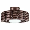 Todays Fans Oceano Bladeless Ceiling Fan, 6 Speeds With LED Light - 23 Inch, Bronze