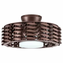 Todays Fans Oceano Bladeless Ceiling Fan, 6 Speeds With LED Light - 23 Inch, Bronze