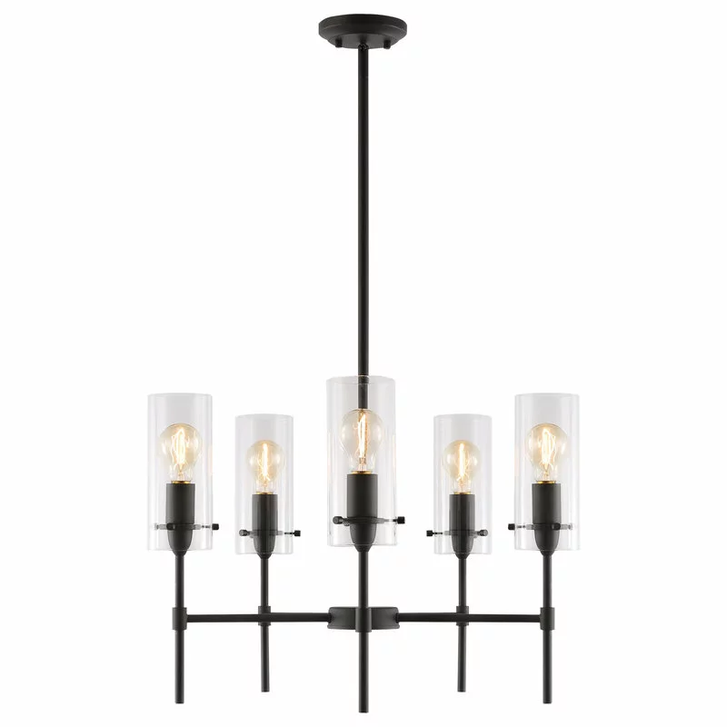Light Society Arcadia Five-Light Chandelier, Oil Rubbed Bronze 1 Light Society Arcadia Five-Light Chandelier, Oil Rubbed Bronze