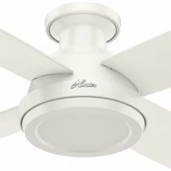 Hunter Fan Company 52" Dempsey Low Profile Ceiling Fan + Remote, Fresh White -Ceiling Lighting Shop c84199ec0f8fec38 9876 w800 h800 b0 p0