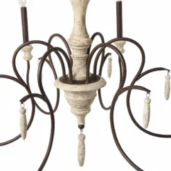 LNC Lighting LNC 6-Light French Country Distressed Wood Dimmable Chandelier 32.5"H X 31"D -Ceiling Lighting Shop c9012da500c1e6cb 2309 w800 h800 b1 p0