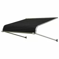 NuImage Awnings 1100 Series Aluminum Door Canopy 66"x48" Projection, Black
