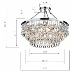 Greenville Signature Arosa 9-Light Chrome Semi Flush Mount -Ceiling Lighting Shop c9e14a570293c3e7 1402 w800 h800 b1 p0