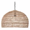 KOUBOO Open Weave Cane Rib Dome Pendant Lamp, Natural