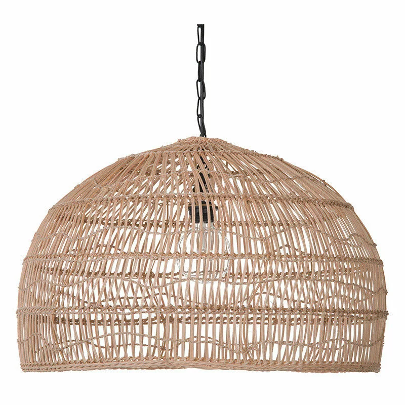KOUBOO Open Weave Cane Rib Dome Pendant Lamp, Natural 1 KOUBOO Open Weave Cane Rib Dome Pendant Lamp, Natural
