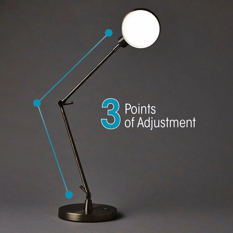 OttLite Technologies OttLite Wellness Series Refine LED Desk Lamp, Antiqued Brass 6 OttLite Technologies OttLite Wellness Series Refine LED Desk Lamp, Antiqued Brass - Image 6