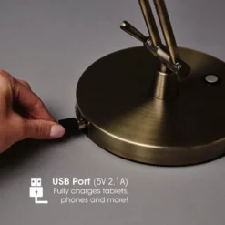 OttLite Technologies OttLite Wellness Series Refine LED Desk Lamp, Antiqued Brass 12 OttLite Technologies OttLite Wellness Series Refine LED Desk Lamp, Antiqued Brass -Ceiling Lighting Shop caf1f07c0e174113 4160 w800 h800 b0 p0