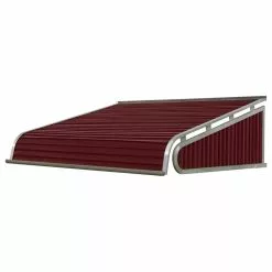 NuImage Awnings 1500 Series Aluminum Door Canopy 60"x48" Projection, Burgundy