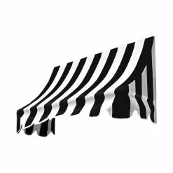 Awntech Corporation 3' Nantucket Window, Entry Awning, 31" Hx24" D, Black/White