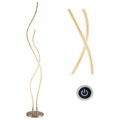 JONATHAN Y Cairo 63.75" LED Integrated Floor Lamp, Gold -Ceiling Lighting Shop cb91fecb037e3bb7 5388 w800 h800 b1 p0
