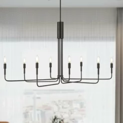Light Society Eduardo 8-Light Chandelier, Black -Ceiling Lighting Shop cba13c8800d2b516 5722 w800 h800 b0 p0