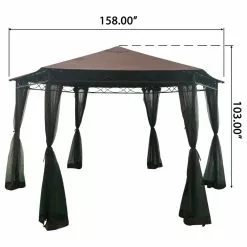 GDFStudio GDF Studio Olivia Outdoor 10' 5"x10' 5" Water Resistant Fabric And Steel Gazebo -Ceiling Lighting Shop cba17fe701d3ef53 8748 w800 h800 b1 p0