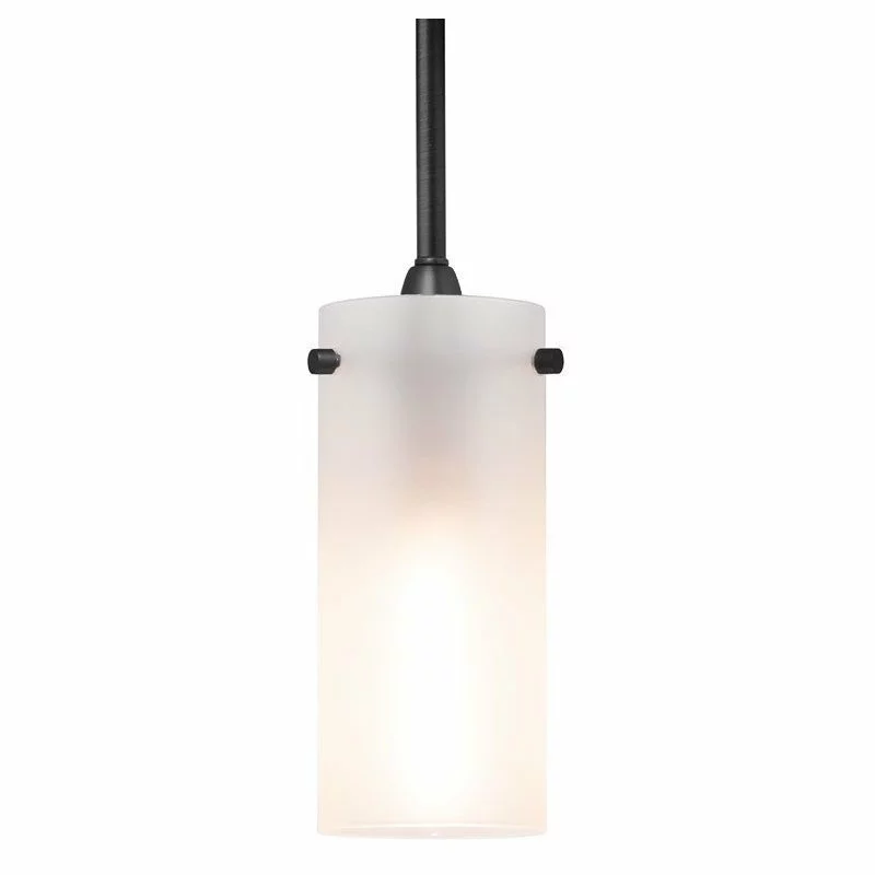 Linea Di Liara Effimero 1-Light Stem Hung Pendant Lamp, Frosted, Small, Black 2 Linea Di Liara Effimero 1-Light Stem Hung Pendant Lamp, Frosted, Small, Black - Image 2