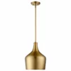 Helmsman Lighting Works 1-Light Pendant, Natural Brass
