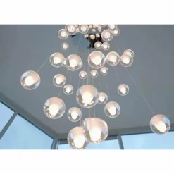 LightUpMyHome LightUpHome Orion 36 Light Glass LED Chandelier, Brushed Nickel, Round Canopy -Ceiling Lighting Shop cd11ea43030cbc40 8590 w800 h800 b0 p0