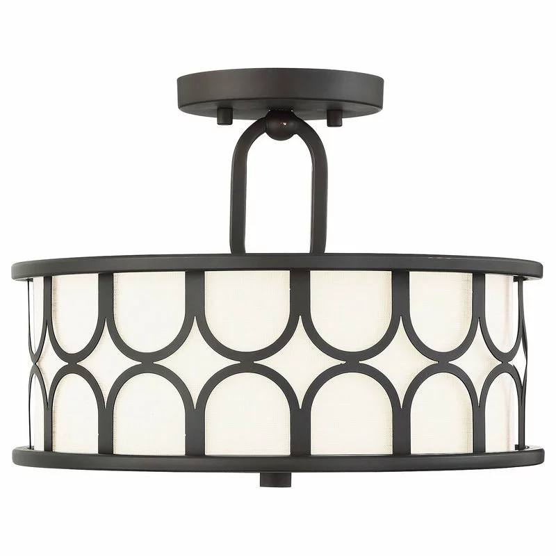 Helmsman Lighting Works 2-Light Semi-Flush Mount, Oil Rubbed Bronze 1 Helmsman Lighting Works 2-Light Semi-Flush Mount, Oil Rubbed Bronze