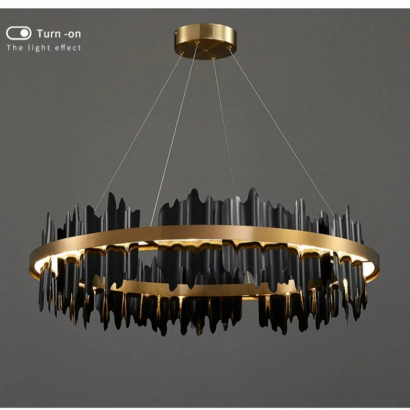 Miron Demid LLC Modern Led Chandelier For Living Room, Dining Room, Bedroom., Black, 31.5'' 6 Miron Demid LLC Modern Led Chandelier For Living Room, Dining Room, Bedroom., Black, 31.5'' - Image 6