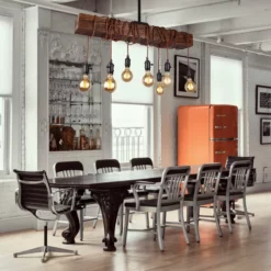 Whoselamp 8-Light Wood Beam 9 Whoselamp 8-Light Wood Beam -Ceiling Lighting Shop ce910ab30fae4104 4575 w800 h800 b0 p0