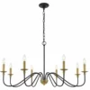 Elegant Furniture & Lighting Elegant Lighting LD5006D42 Rohan 8 Light 42"W Taper Candle - Matte Black /