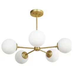 Light Society Milan Five-Light Chandelier, White Glass -Ceiling Lighting Shop cf113adc0ed8774e 6188 w800 h800 b1 p0