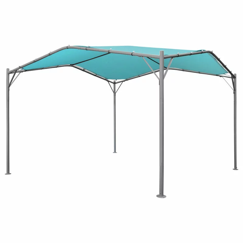 GDFStudio GDF Studio Poppy Outdoor 11.5'x11.5' Modern Gazebo Canopy, Teal 1 GDFStudio GDF Studio Poppy Outdoor 11.5'x11.5' Modern Gazebo Canopy, Teal