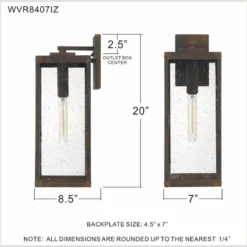 Quoizel WVR8407 Westover 20" Tall Outdoor Wall Sconce - Earth Black -Ceiling Lighting Shop d07170ad01058c4c 1729 w800 h800 b0 p0