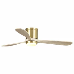 FLINT GARDEN INC 52 In Modern Flush Mounted Ceiling Fan With 3 Blades In Sand Copper