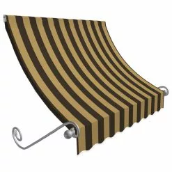 Awntech Corporation 5' Charleston Window/Entry Awning, Brown/Tan