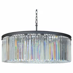 Lightupmyhome D'Angelo 12-Light Round Glass Crystal Chandelier, 3 Rows, Clear Gl -Ceiling Lighting Shop d2b1c14b02e7fc95 8666 w800 h800 b1 p0