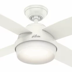 Hunter Fan Company 44" Dempsey Fresh White Ceiling Fan With Light/Remote -Ceiling Lighting Shop d34189dd0f8fe022 9860 w800 h800 b1 p0
