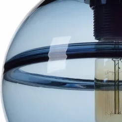 Casamotion Unique Optic Hand Blown Glass Pendant Lights, Brushed Nickel, Set Of 3, Blue -Ceiling Lighting Shop d37107da0b594d35 5748 w800 h800 b0 p0