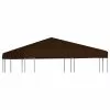 Vida XL International B.V. VidaXL Gazebo Top Cover 9.8'x9.8' Brown Patio Replacement Canopy Roof Sunshade