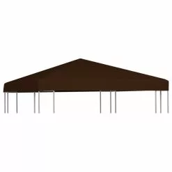 Vida XL International B.V. VidaXL Gazebo Top Cover 9.8'x9.8' Brown Patio Replacement Canopy Roof Sunshade