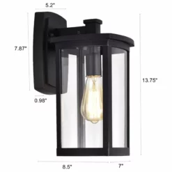 CHLOE Lighting, Inc. CHLOE Lighting QUILL Transitional 1-Light Textured Black Outdoor Wall Sconce -Ceiling Lighting Shop d5a1ed5a0fdd43a4 5610 w800 h800 b1 p0