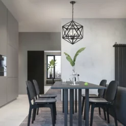 Edvivi Lighting 4-Light Geometric Iron Antique Black Glass Shade Cage Chandelier Farmhouse -Ceiling Lighting Shop d5c115390d76b12b 2881 w800 h800 b0 p0