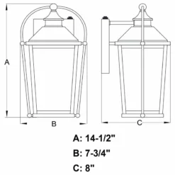 Vaxcel Lexington Dusk To Dawn Black Outdoor Wall Lantern Light Clear Glass, 7.75-in. W -Ceiling Lighting Shop d5d161f302337400 5207 w800 h800 b1 p0