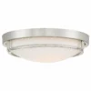 Trade Winds Lighting Trade Winds Felton 2-Light Flush Mount Ceiling Light In Brushed Nickel