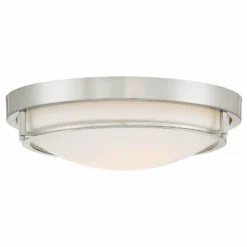 Trade Winds Lighting Trade Winds Felton 2-Light Flush Mount Ceiling Light In Brushed Nickel