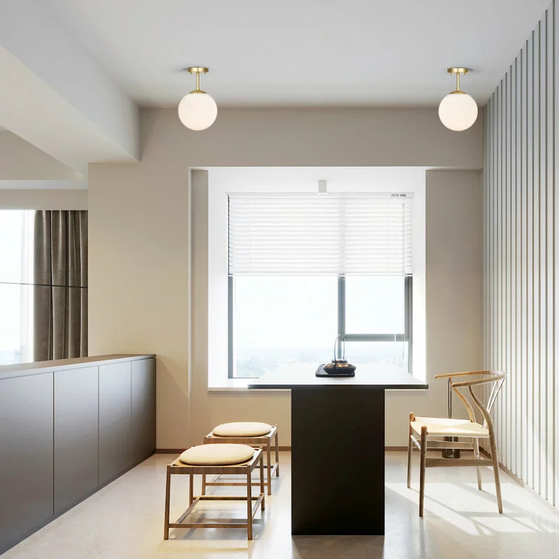 Light Society Aura Globe Ceiling Light, Milk Glass 13 Light Society Aura Globe Ceiling Light, Milk Glass - Image 13